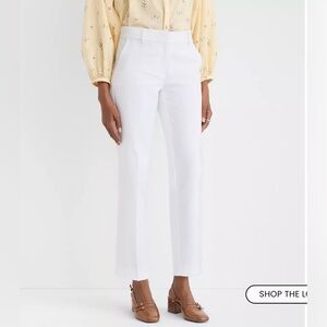 LOFT Rivera Slim Pants in White Size 0 Petite